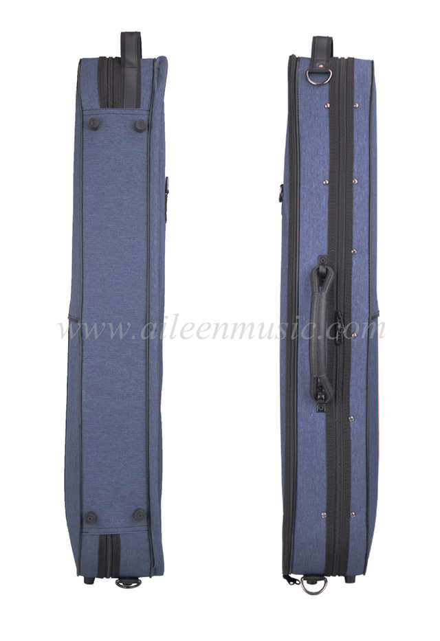Wholesale New Customized Triangle Shape Deluxe Foamed Violin Light Case(CSV502C1)