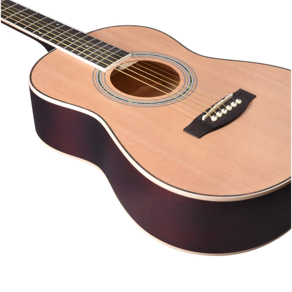 36-Inch Natural Matte Positive barrel Acoustic Guitar with Celluloid insert(AF168-36)