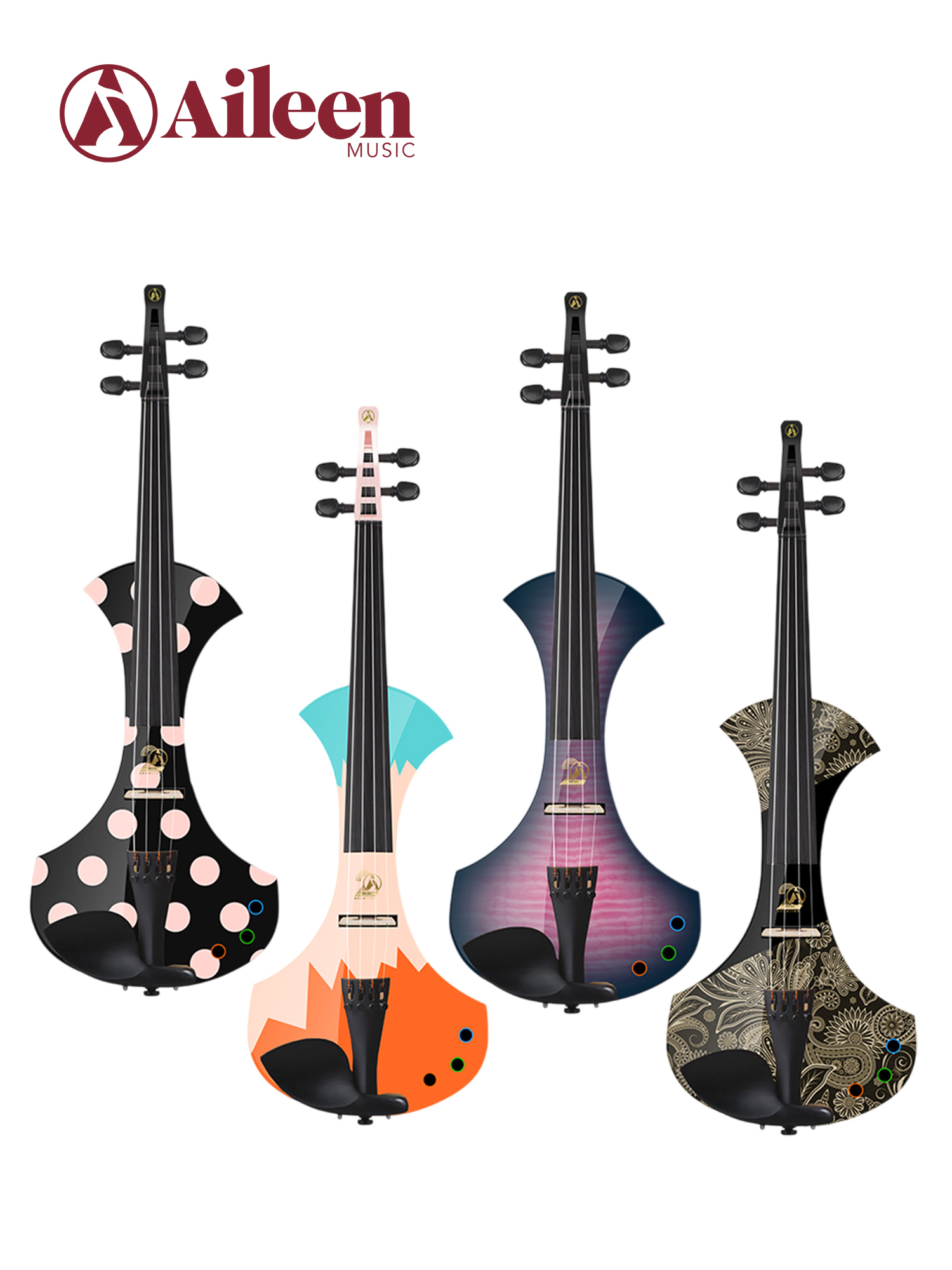 AV-D501 New The 20th Anniversary Decal Paper Design Patent Electric Violin 4/4