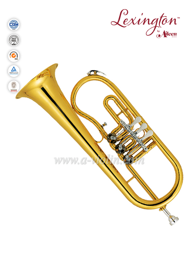 Bb Key Yellow brass Piston Lacquer jinbao flugelhorn (FG1000G)