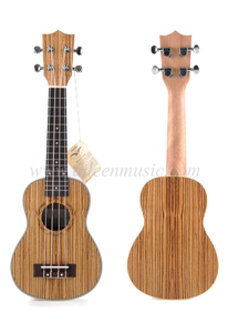 Hot Sell All Zebrawood Plywood with Aquila Strings Ukulele (AU30L)