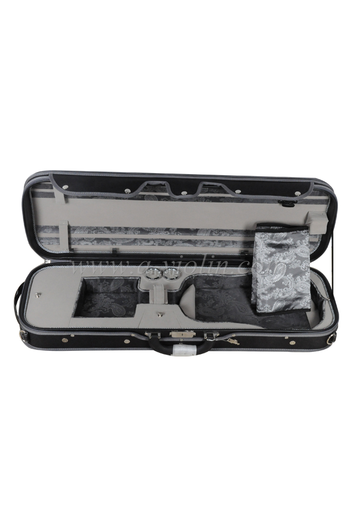 Deluxe Oxford Or Twill Cover Exterior Wood Hard Violin Case (CSV1072A)