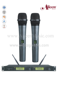 Professional Dual Receiver FM UHF Wireless MIC Microphone (AL-327UM )