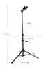 Multifunctional Adjustable Guitar And Cello Musical Instrument Stand(STG106)