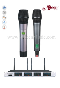 Handheld Four Channel Receiver UHF Wireless FM MIC Microphone (AL-4800UM)