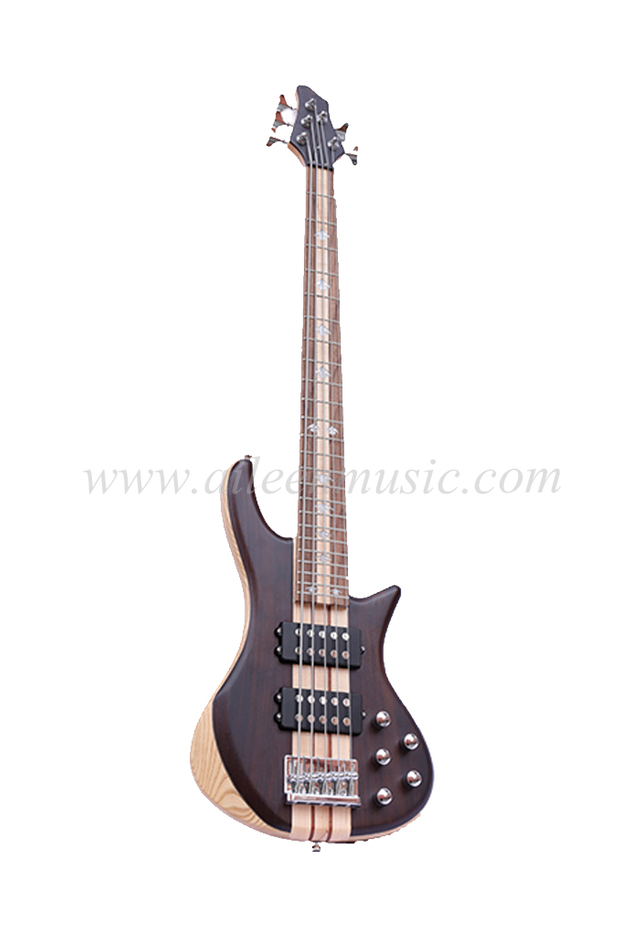 Ash & Walnut Body 5 Strings Electric Bass (EBS725-3)