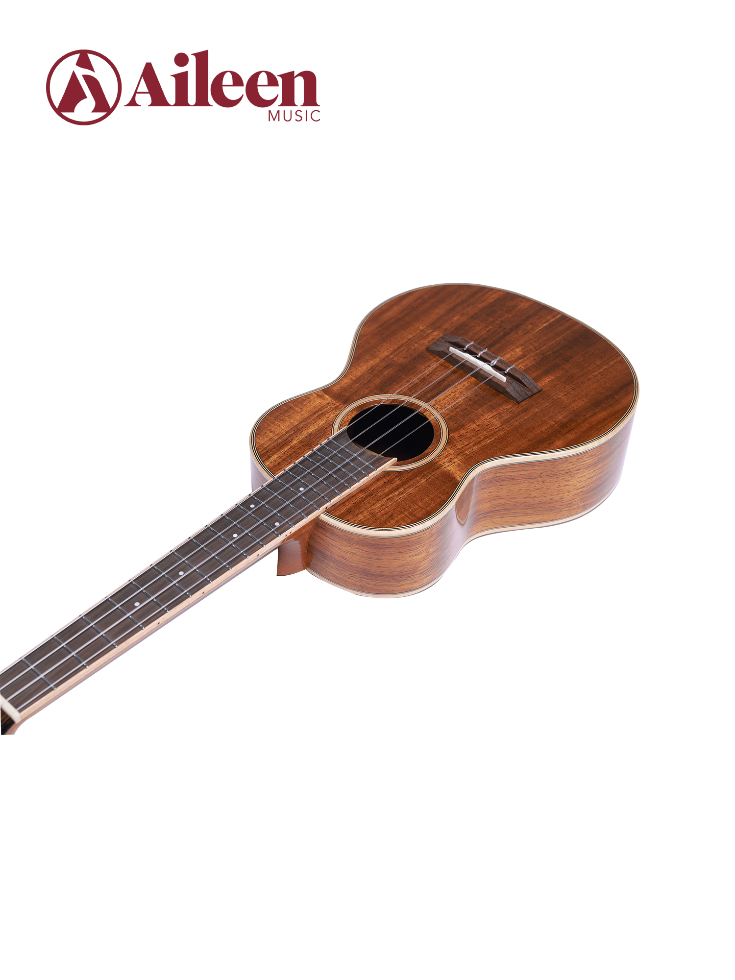 AU55S Factory D'Addario Clear Nylon Strings 26" All Solid Koa Ukulele