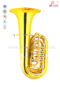 C Key Tuba C Key 4 Valves Gold Lacquer Rotary Tuba (TU9912)