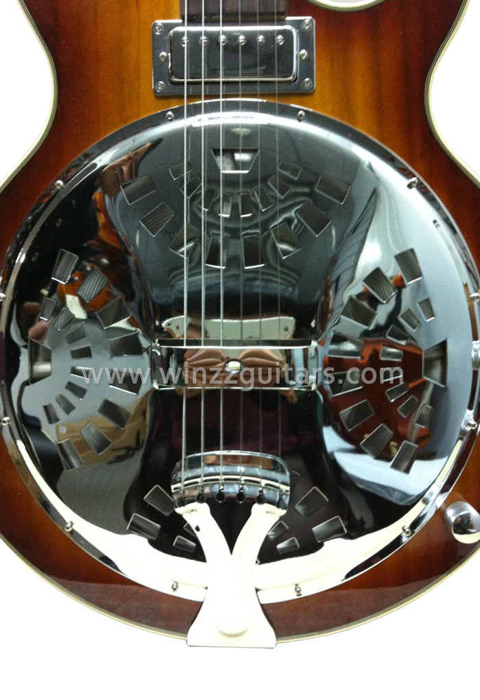 Solid Wood Jazz Body Cutaway Dobro Resonator Guitar (RGS60E)