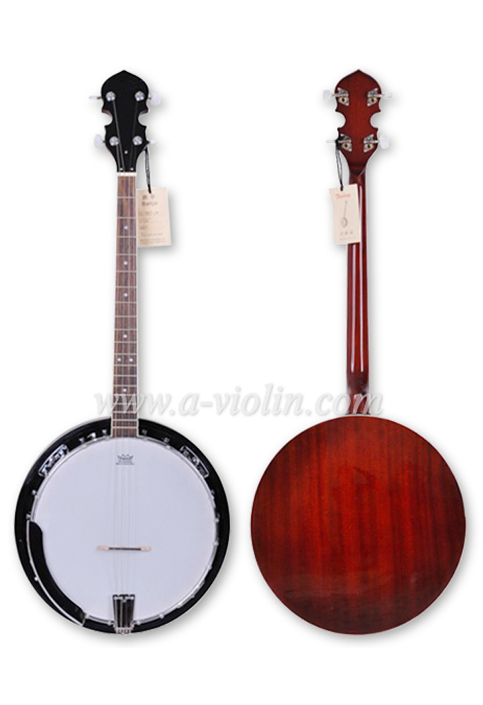 Remo Head Mahogany Plywood 4 Strings Banjo With Binding (ABO244G)