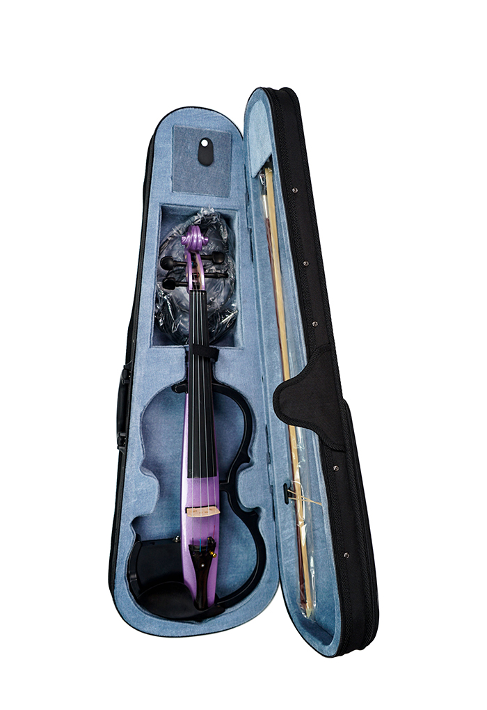 Ebony Electric Violin 4/4 Carbon Fiber Pull Plate(VE110P)
