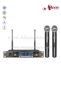 Dual Receiver Fixed Channel FM UHF MIC Handheld Wireless Microphone (AL-SE868)