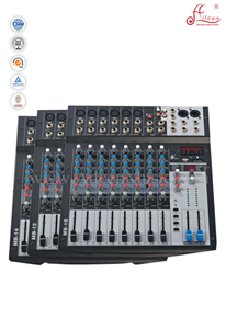 Hot Sale 3-band EQ CLIP LED 10 Channles Mixer Professional Mixing Console (AMS-B10EFF)