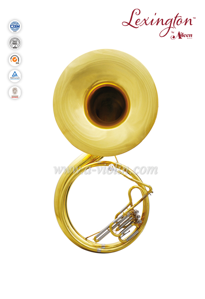 Bb Key Yellow brass Cupronickel Piston jinbao sousaphone (SS100G)