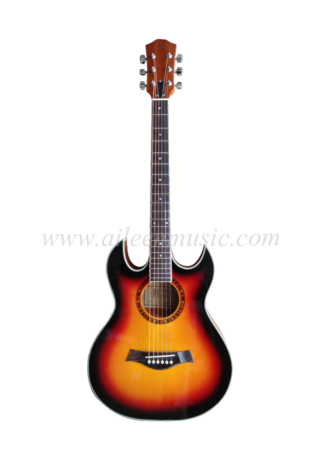 40" Double Cutaway Sunburst Acoustic Guitar (AF4a8DCE)