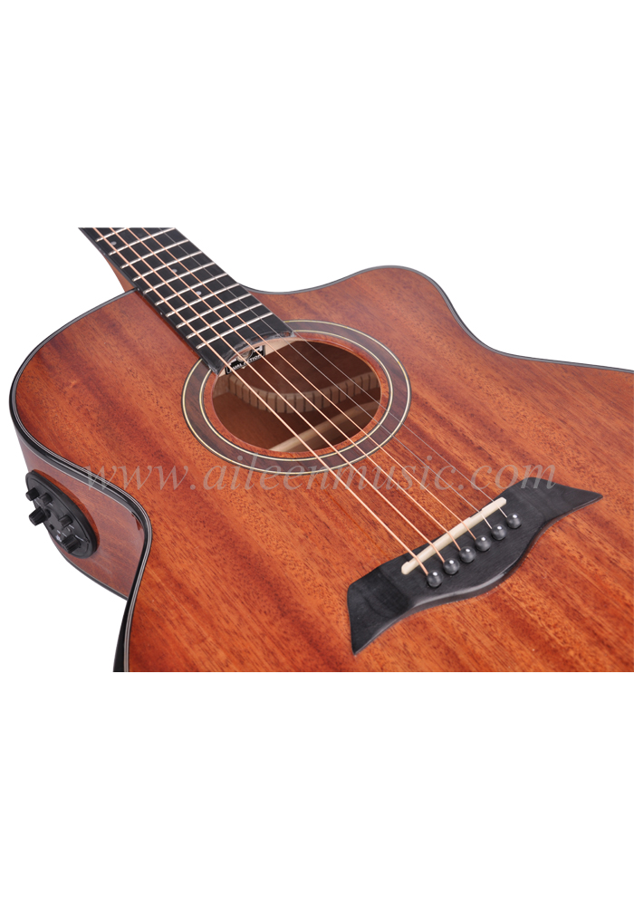 40 Inch Cutaway Solid Mahogany Top Glossy Solid Top Acoustic Guitar (AFMAA7C-J)