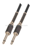 6mm 1/4"TS PVC Black Spiral Instrument Guitar Cable(AL-G025)
