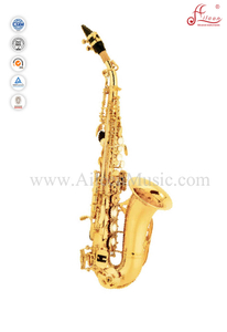 High F# Gold Laquer Chinese Soprano saxophone(SP3041G)