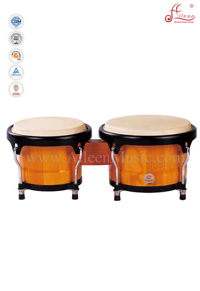 Percussion Wooden Chrome plated Bongo Drum (BOBCS006)