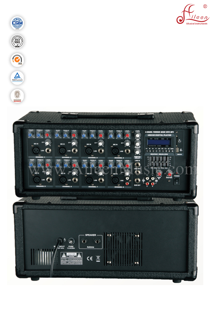 Professional 8 Channel Amplifier With EQ (APM-0815BU)