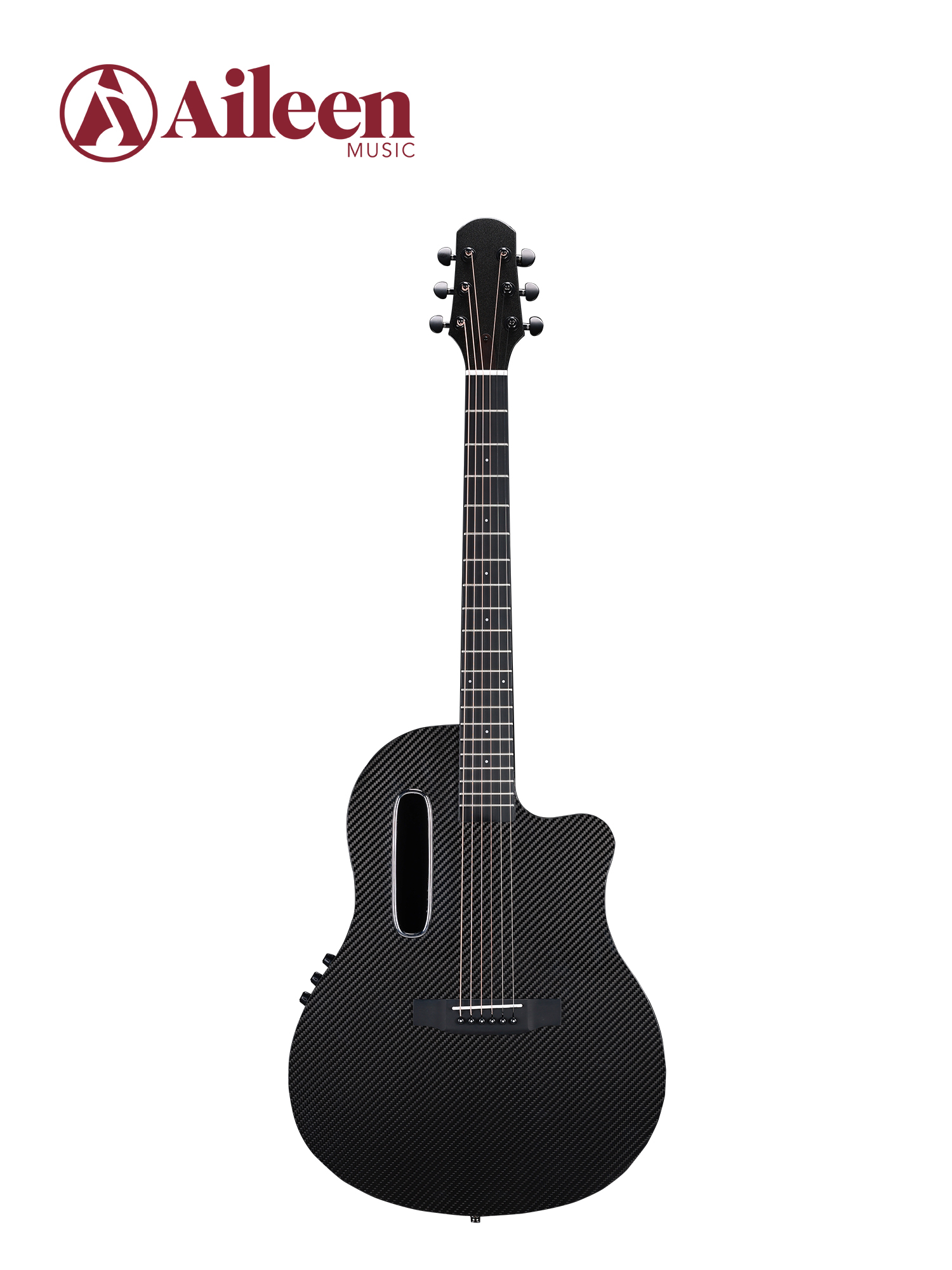 AFO350CE Good Quality 41" Carbon Top Round Back Acoustic Guitar