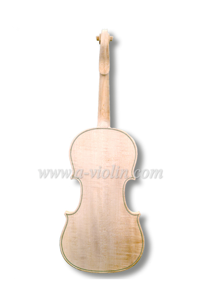 Unvarnished white unfinished violin (V30W)