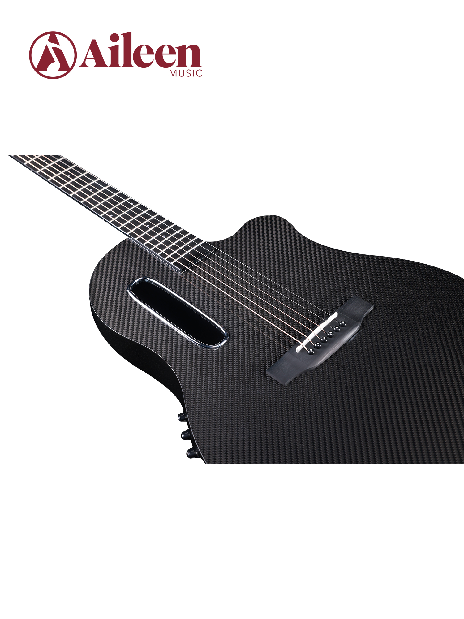 AFO350CE Good Quality 41" Carbon Top Round Back Acoustic Guitar