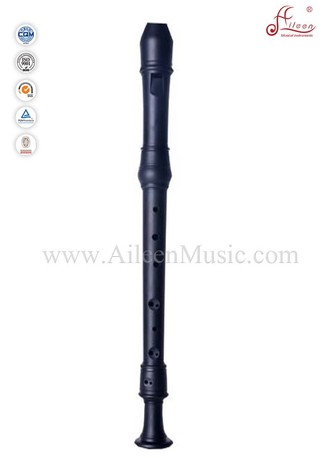 Whole Black Plastic Alto German Style Recorder Flute (RE2330G-2)