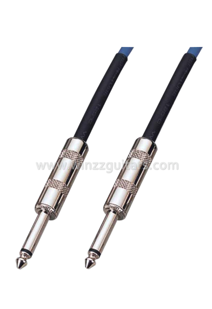 Braid Nickel Connector 6mm PVC Black Bulk Guitar Cable (AL-G011Y)