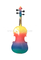 Rainbow colored all solid violin with case(VG105-RB)