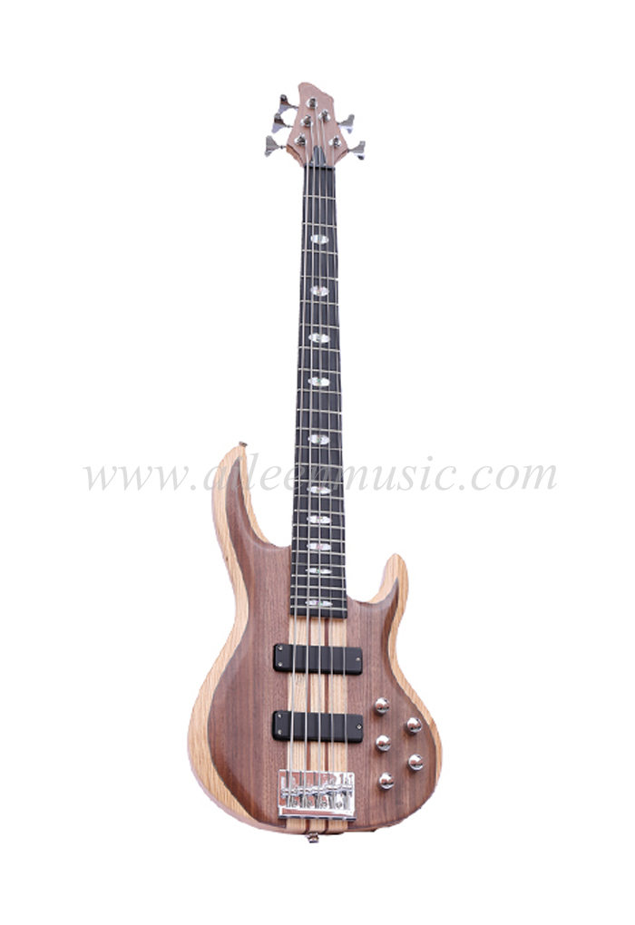 Ash & Walnut Body 5 Strings Electric Bass (EBS715-2)