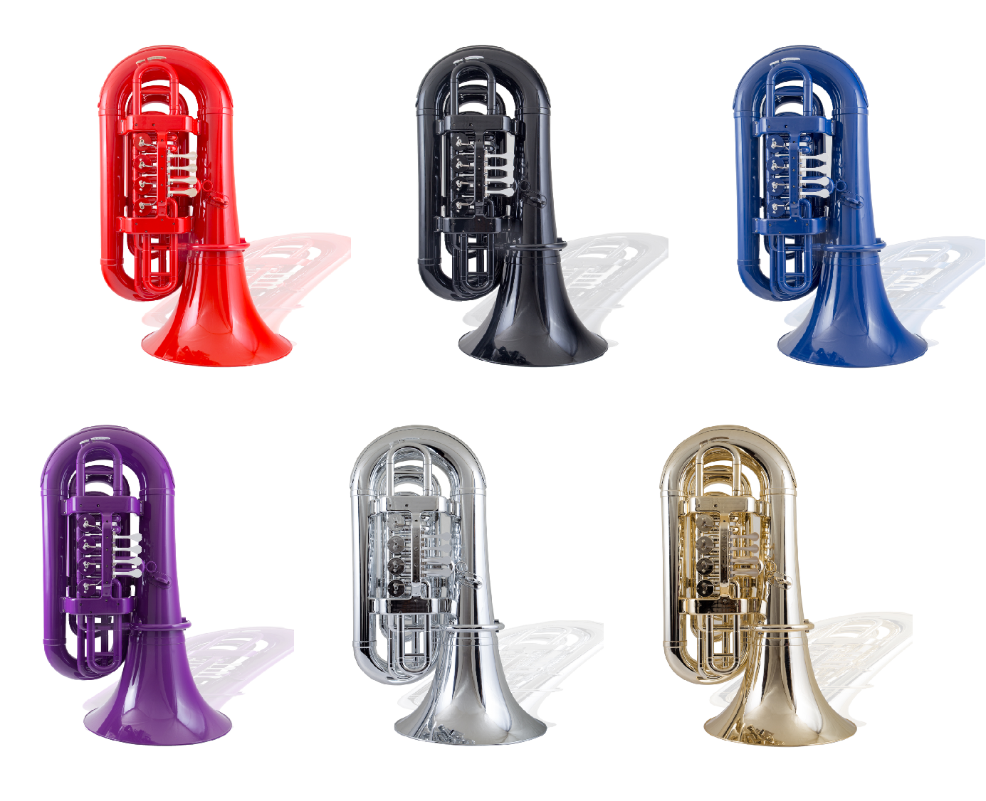 bB Key 4 Valve Tuba in Variety Colors(TU230P)