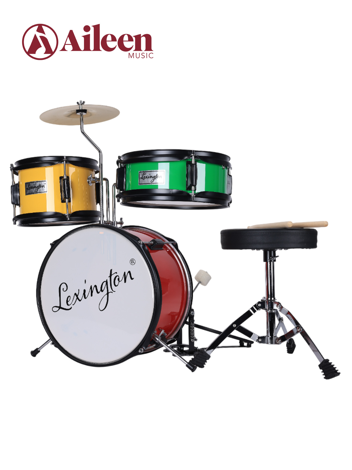 DSET-2032 Hot Selling Musical Instruments 3-Piece Junior Drum Set for Kids