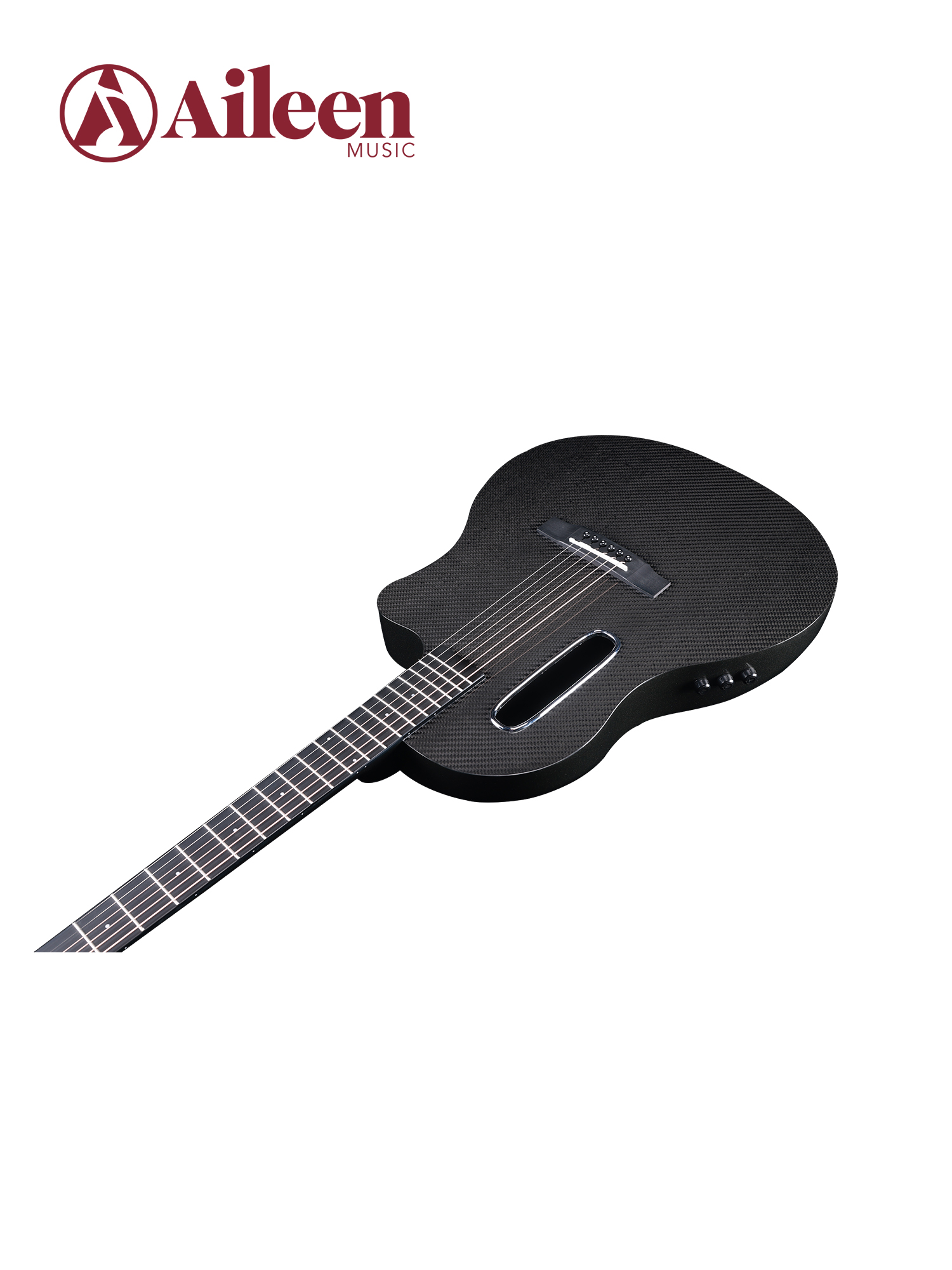 AFO350CE Good Quality 41" Carbon Top Round Back Acoustic Guitar