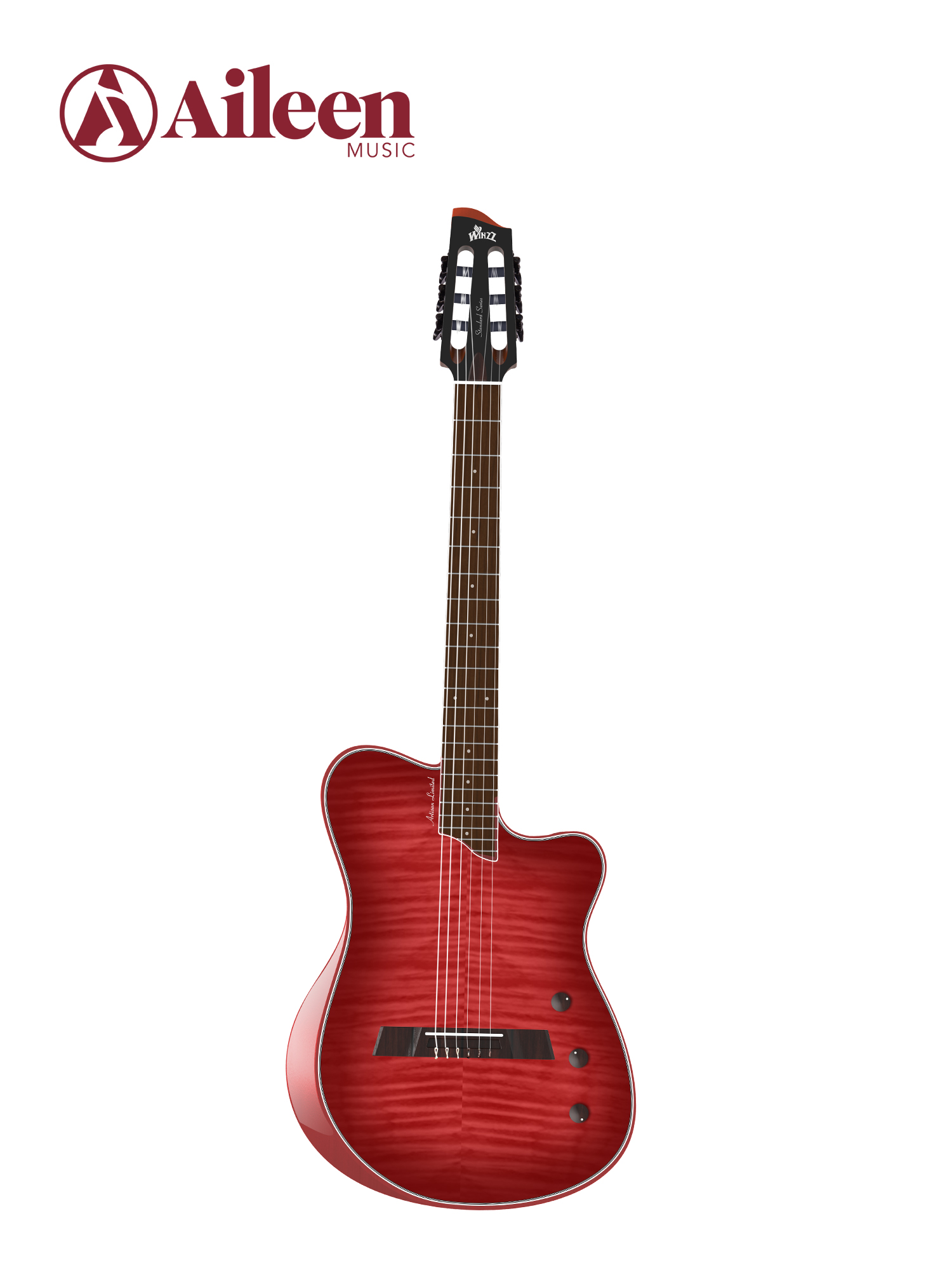 WCG370 China Musical Instruments Manufacturer Winzz Nylon-string 39" Electro-acoustic Guitar