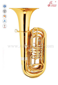 Bb Key Gold Lacquer 4 Valves Rotary Tuba (TU9911)