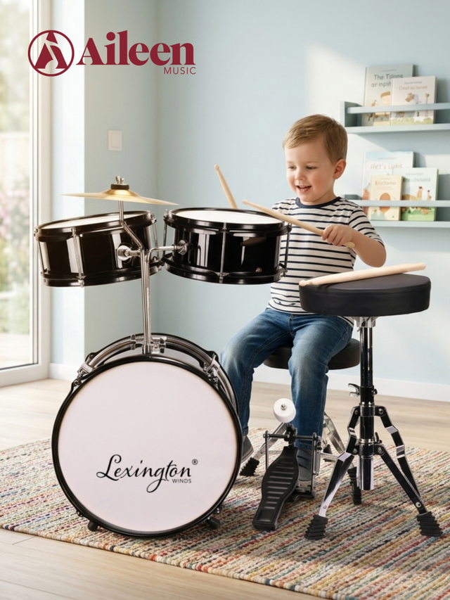 DSET-288 Bass Kids Drum Pedal Beginner Drum 3-PC Junior Drum Set for Kids