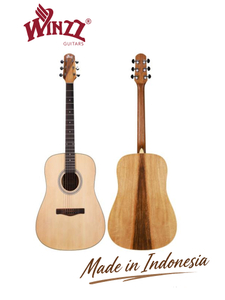 WAG1601 Winzz Exotic Material 41'' Acoustic Guitar Made in Indonesia