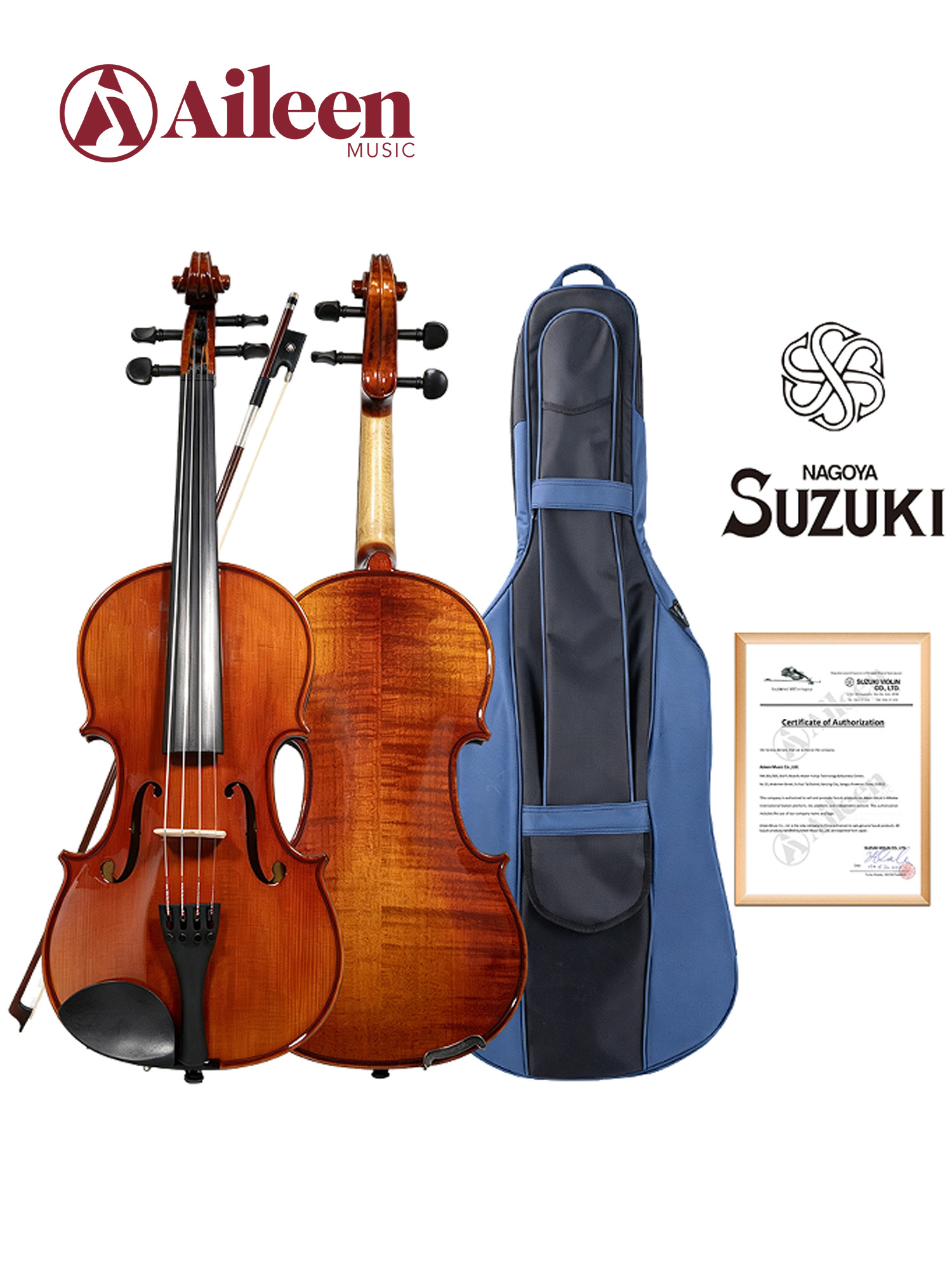 SC-15AL Selected Solid Spruce Top 4/4-1/16 Professional Moderate Cello Kit