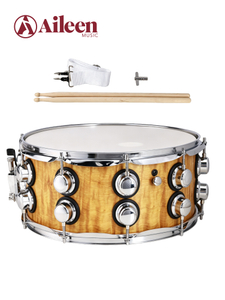 SD311M Professional 14" x 6.5" Wooden Snare Drum Poplar Shell Drum with Reinforcement Ring 