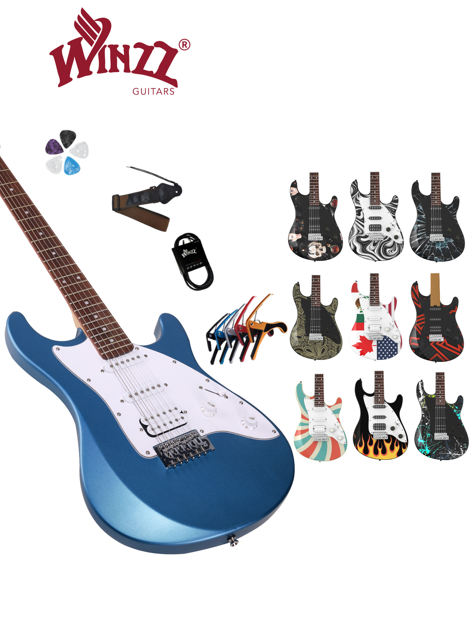 Winzz Composite Material Body Electric Guitar WGS02