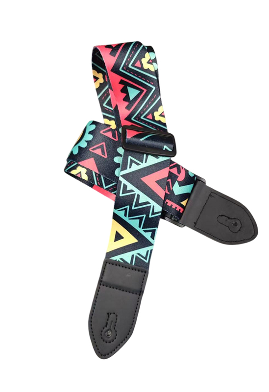 GS120 Hot Selling Guitar Accessories Heat Transfer Printing Style Nylon Guitar Strap
