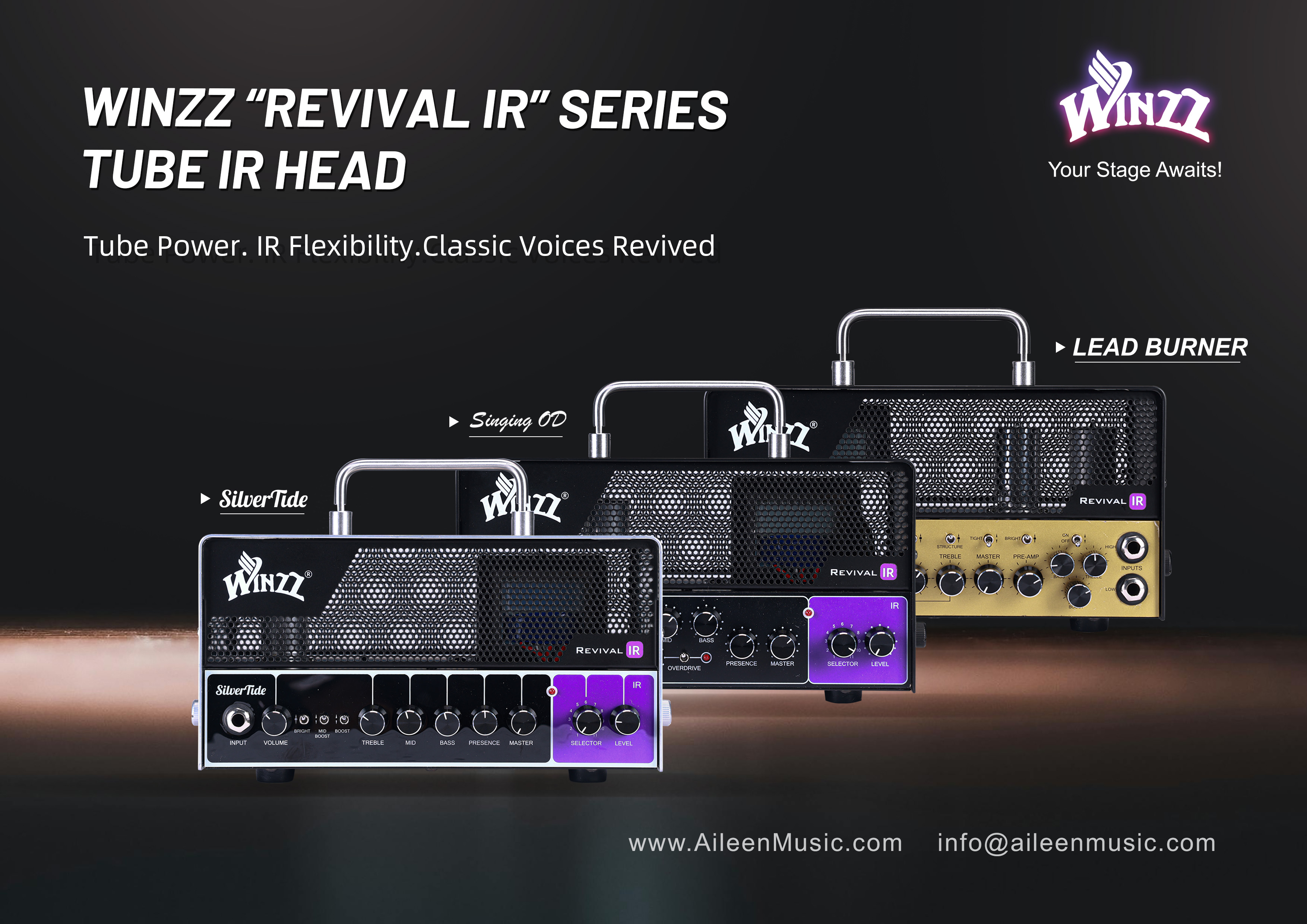 WINZZ Revival IR Series Musical Instruments Accessories TUBE IR Amplifier for Electric Guitar