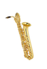 SP0111G Good Quality Gold Lacquered Yellow Brass Body Baritone Saxophone