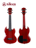EUG01 Wholesale Price SG Style Solid Wood Thin Body 26" Electric Ukulele