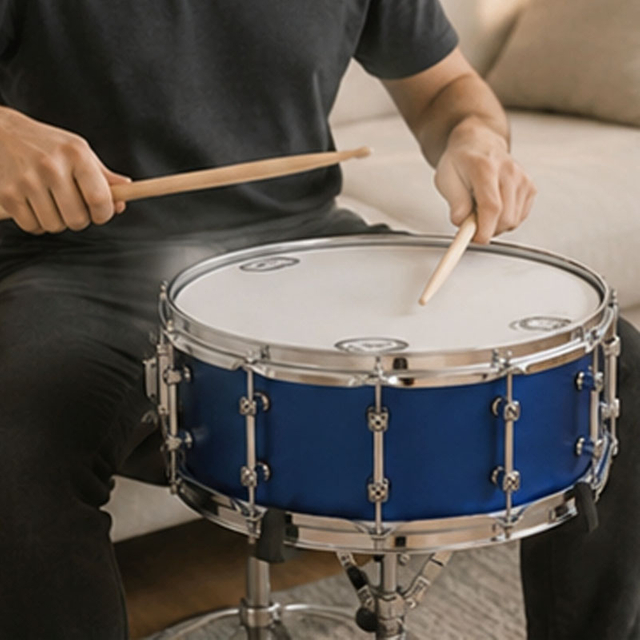 SN-LBL1 14''×5.5'' Aluminum Drum Shell Aluminum Oxidation Blue Finish Snare Drum