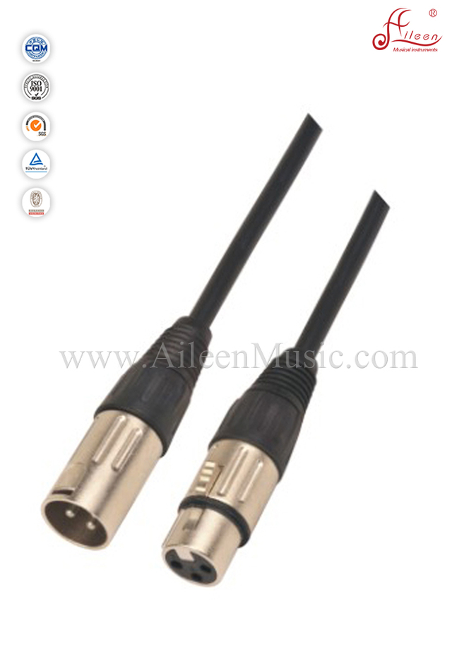 6mm Black Spiral Xlr To Xlr Microphone Cable (AL-M014)