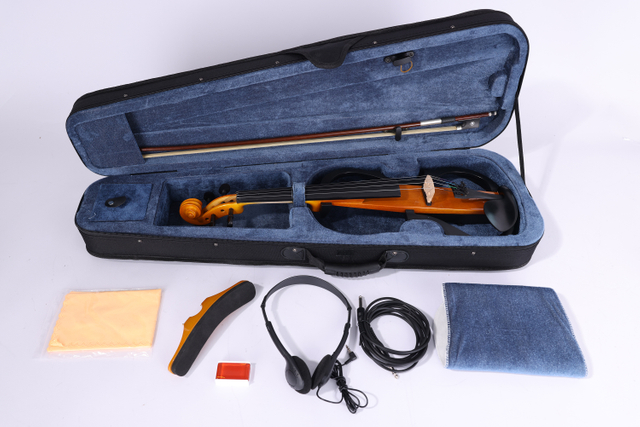Solid Okoume 4/4 electric violin advanced with EQ output(VE120P)