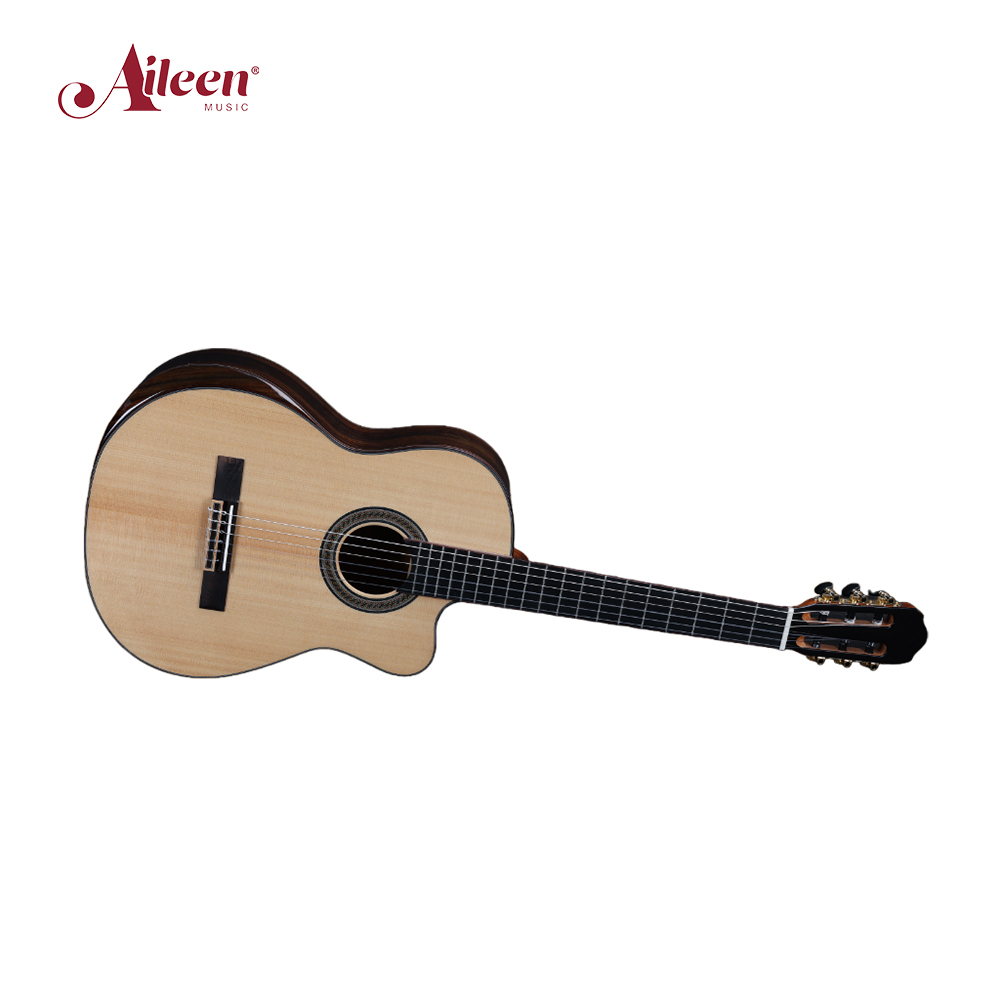 Winzz cutaway 39" A Grade solid spruce top nylon strings guitar(WCG180AC)