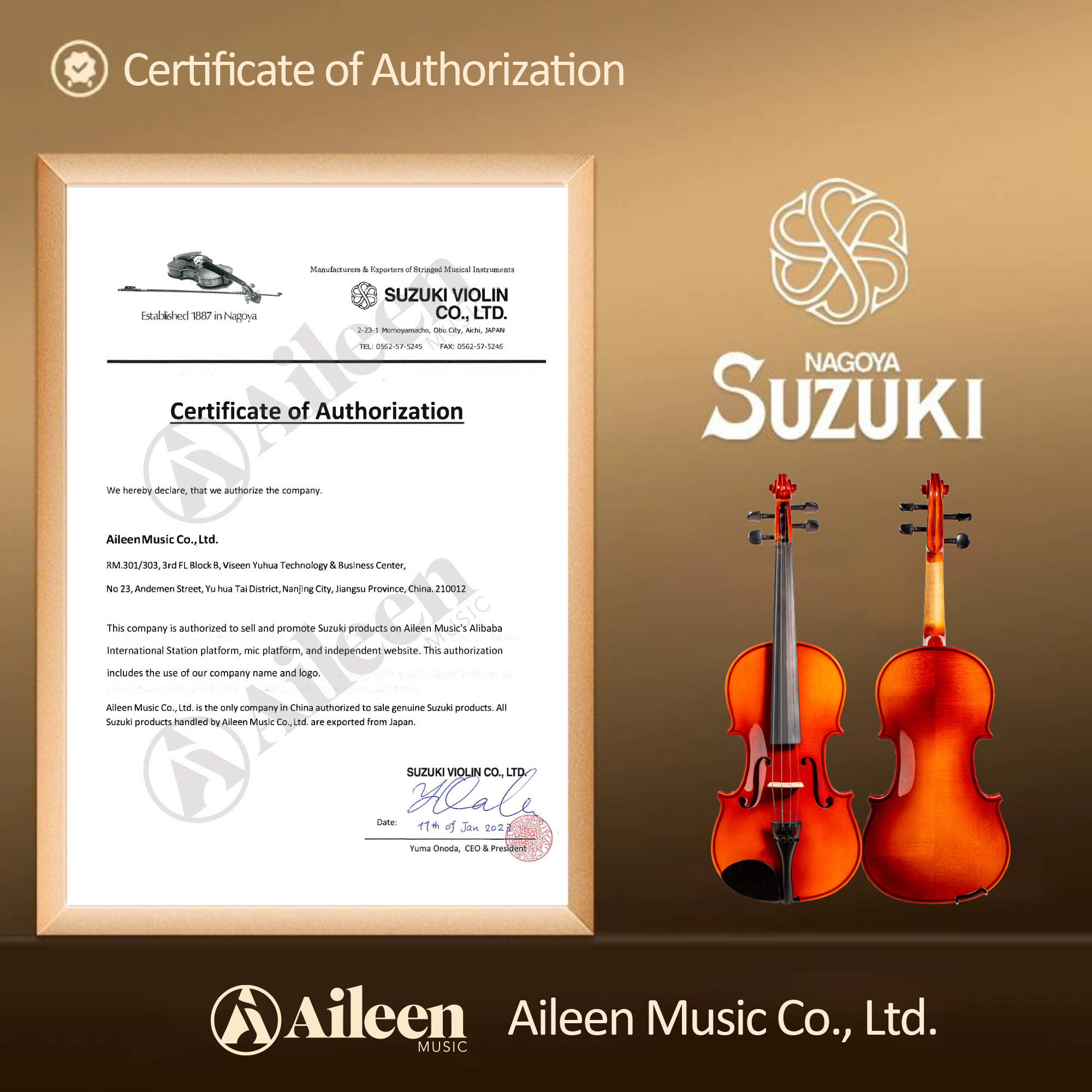SV-10AL Best Selling Good Quality 4/4-1/4 Suzuki Violin Student Violin